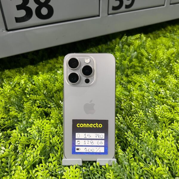iPhone 15 Pro Natural Titanium 128gb 100%